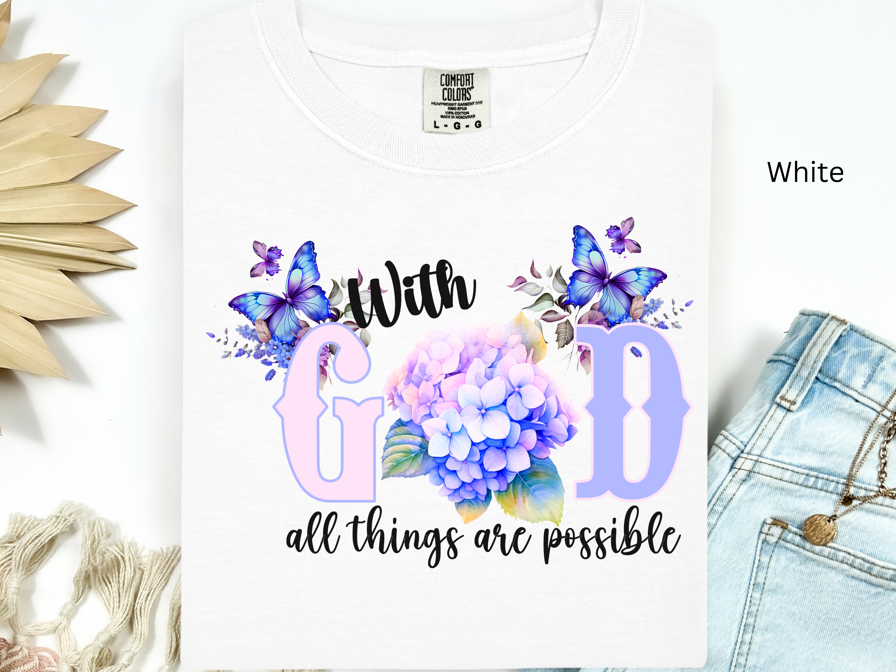 Hydrangea Butterfly Faith T-shirt