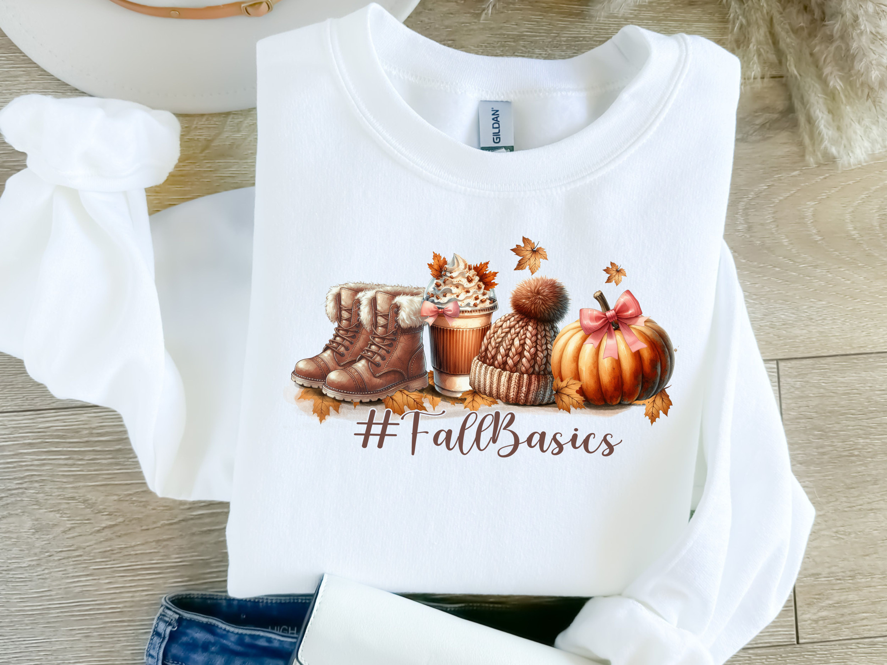 Fall Basics Sweatshirt: Cozy Pumpkin Spice Latte Autumn Sweater