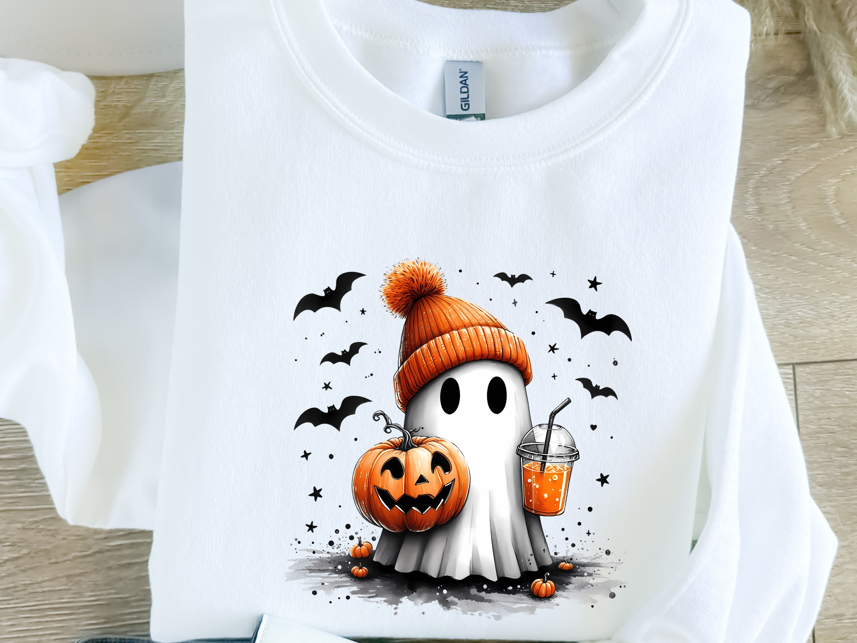 Halloween Ghost Pumpkin Latte Sweatshirt