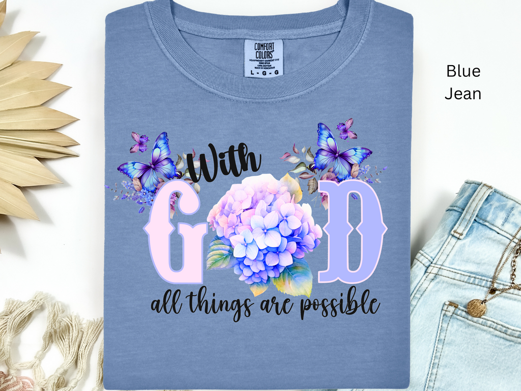 Hydrangea Butterfly Faith T-shirt