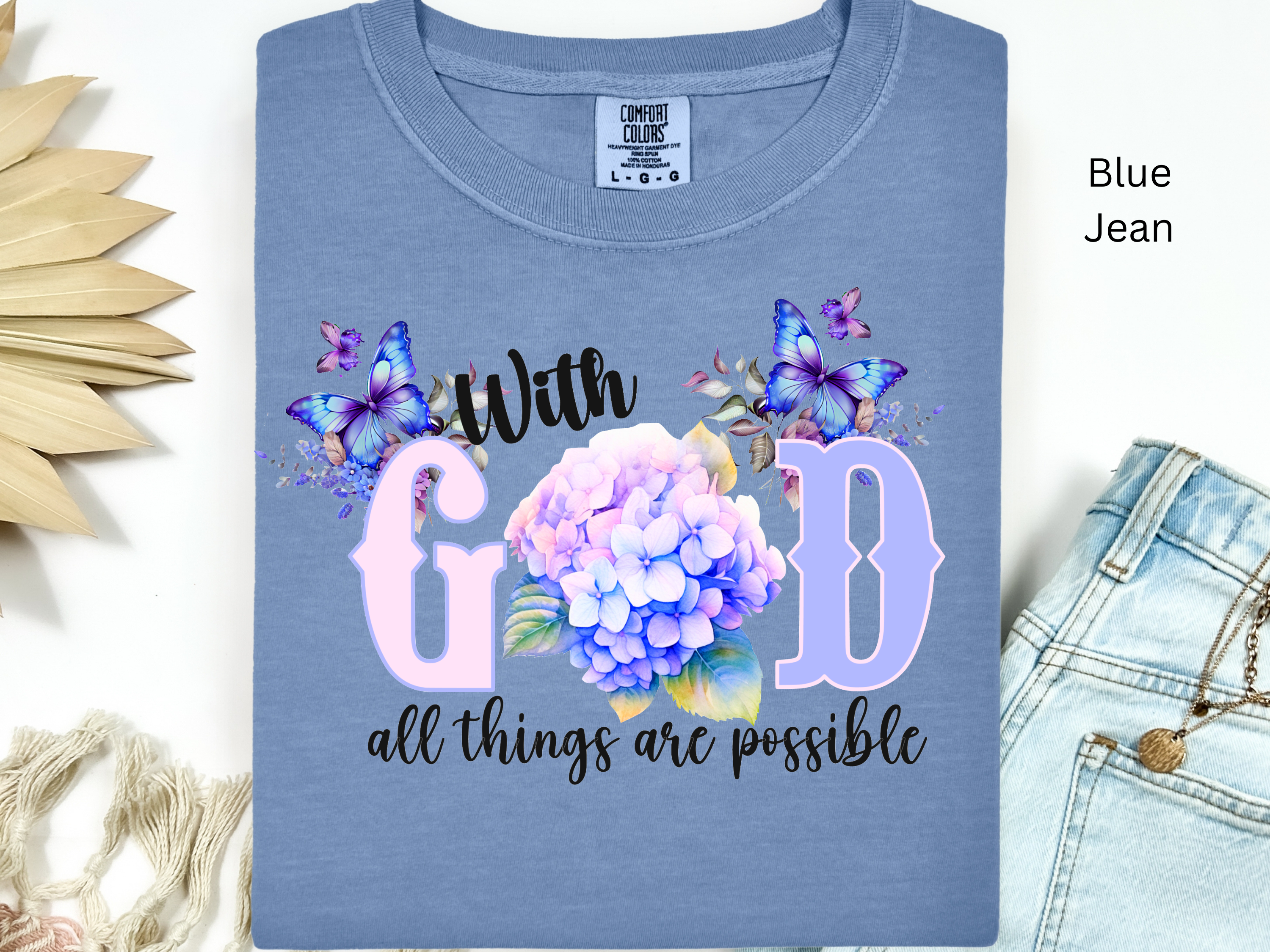 Hydrangea Butterfly Faith T-shirt