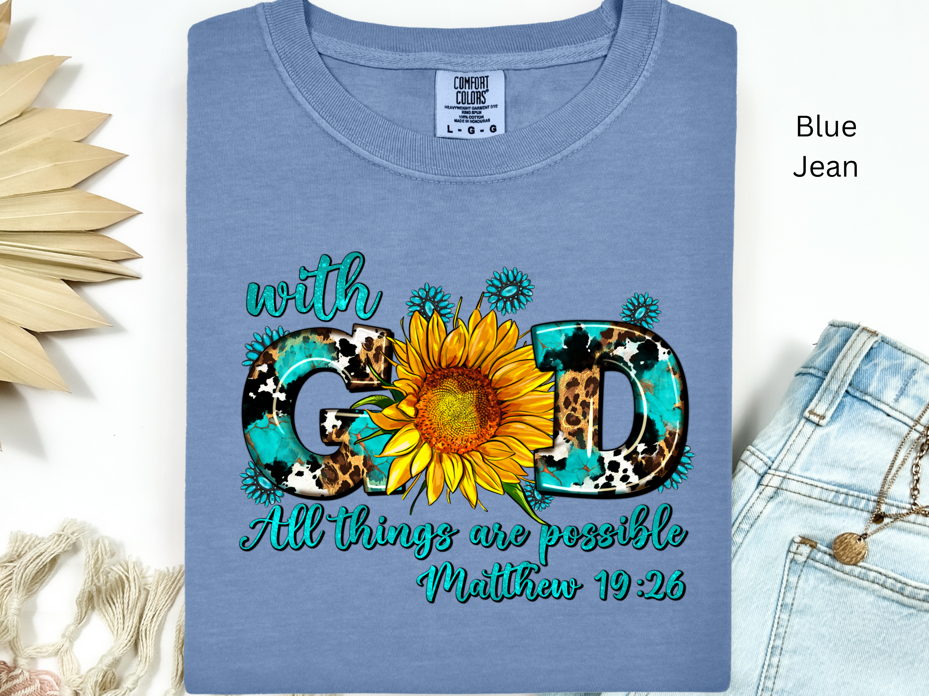 Sunflower Leopard With God All Things Shirt