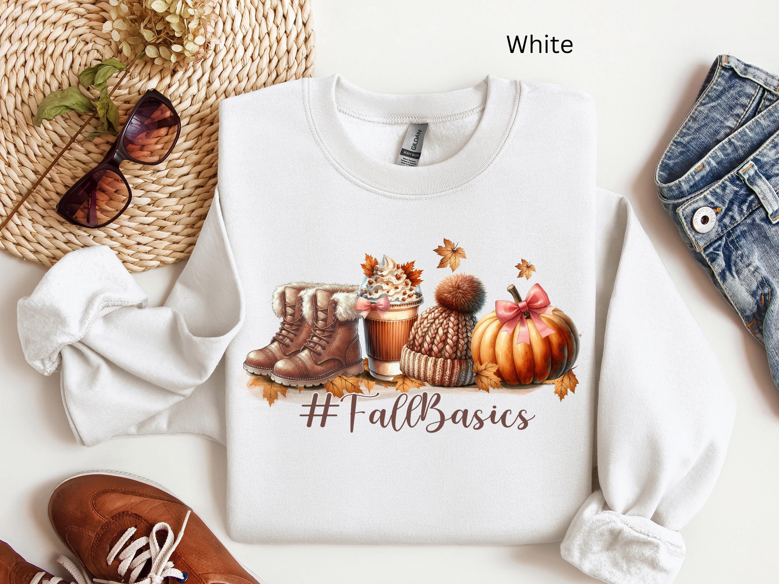 Fall Basics Sweatshirt: Cozy Pumpkin Spice Latte Autumn Sweater