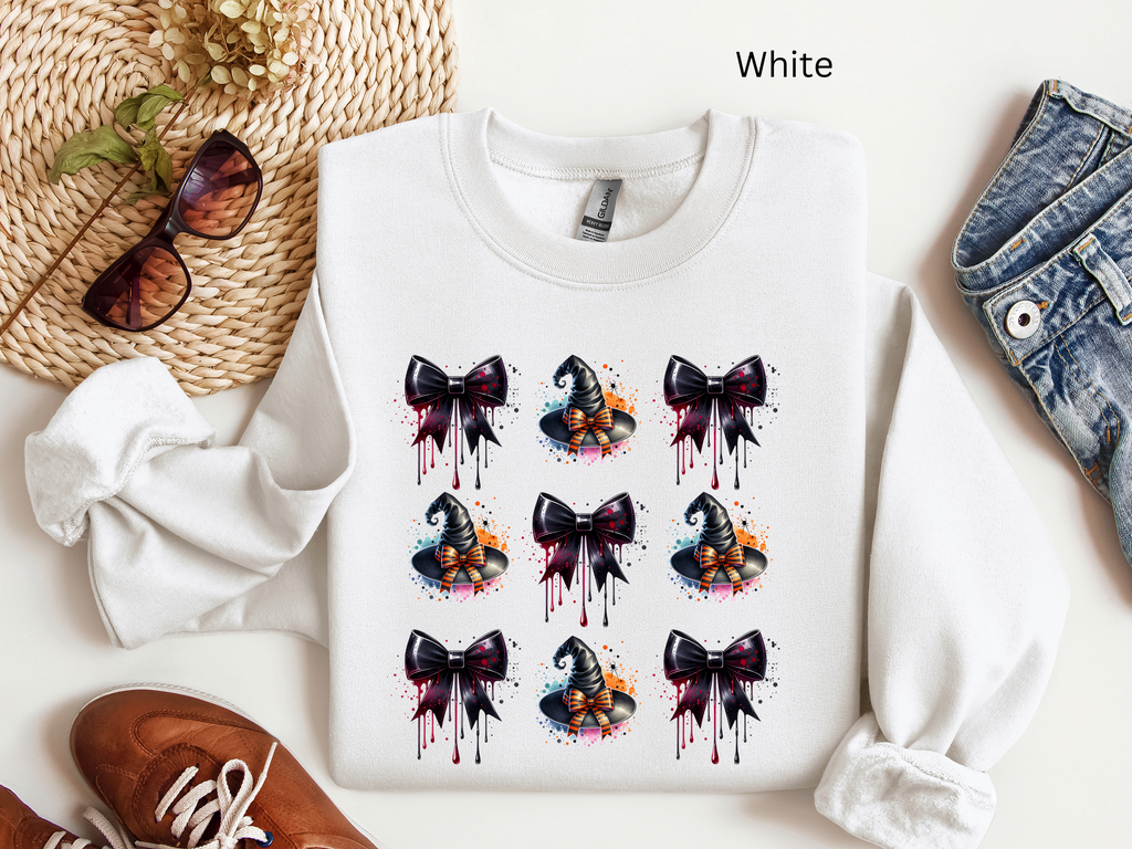 Witch Hat and Dripping Bows Sweatshirt