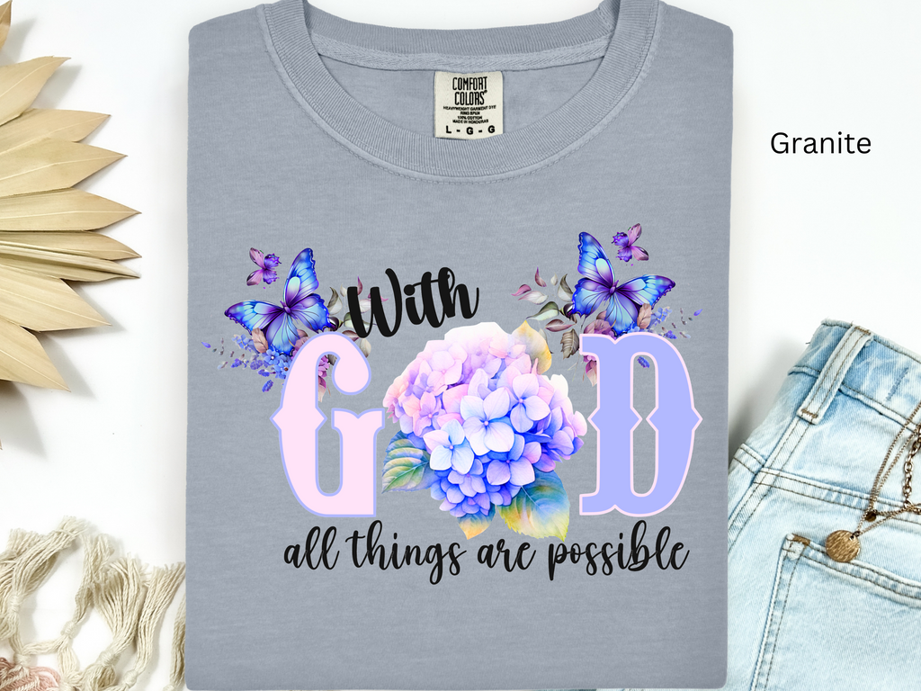 Hydrangea Butterfly Faith T-shirt