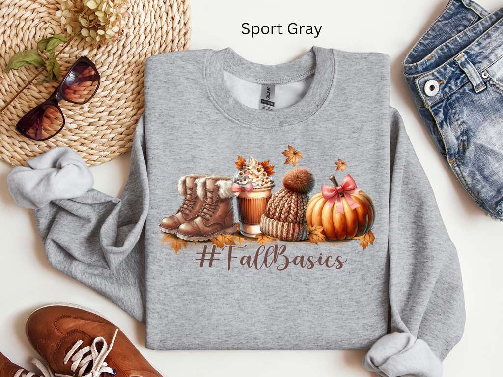 Fall Basics Sweatshirt: Cozy Pumpkin Spice Latte Autumn Sweater