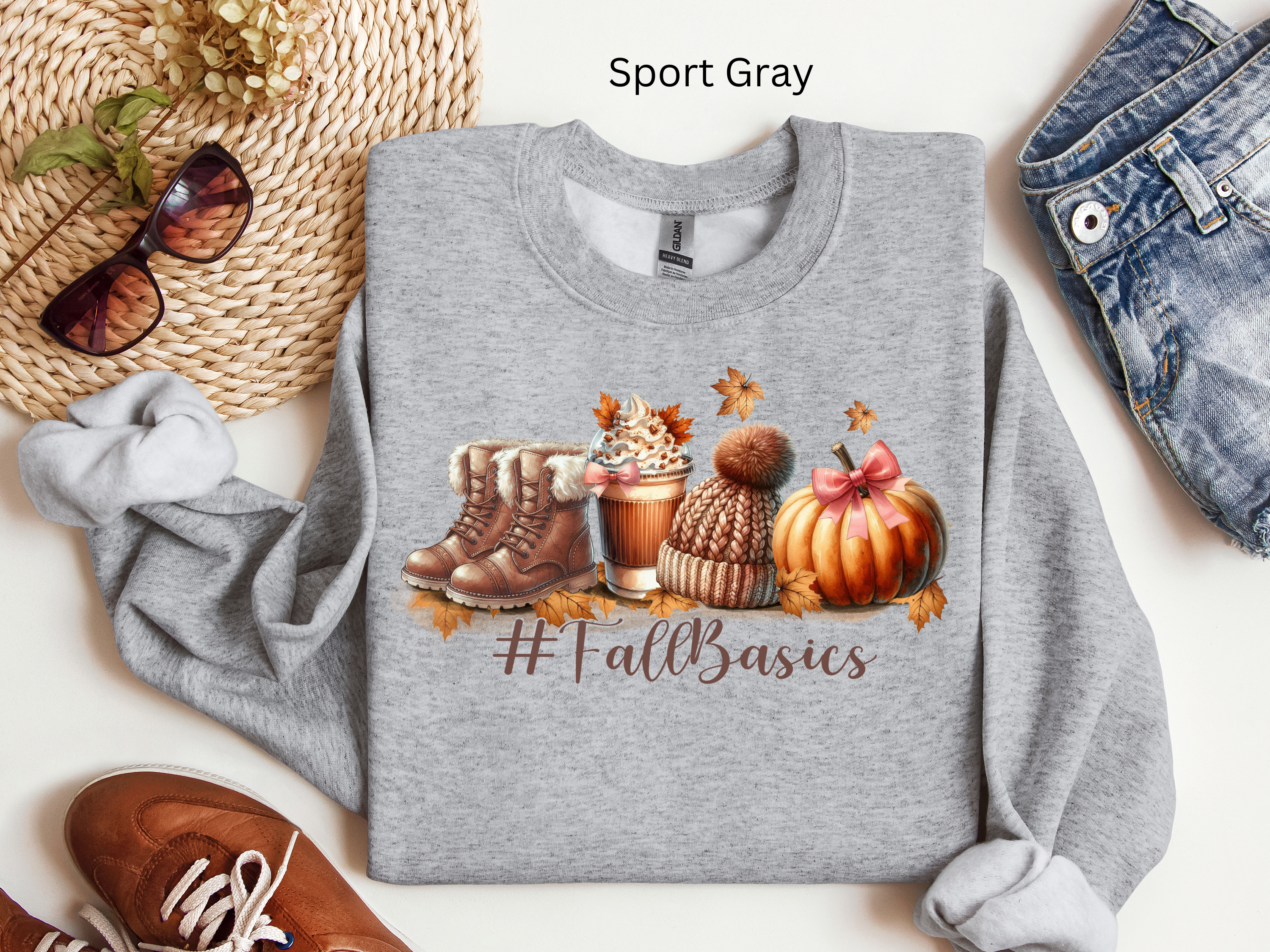 Fall Basics Sweatshirt: Cozy Pumpkin Spice Latte Autumn Sweater