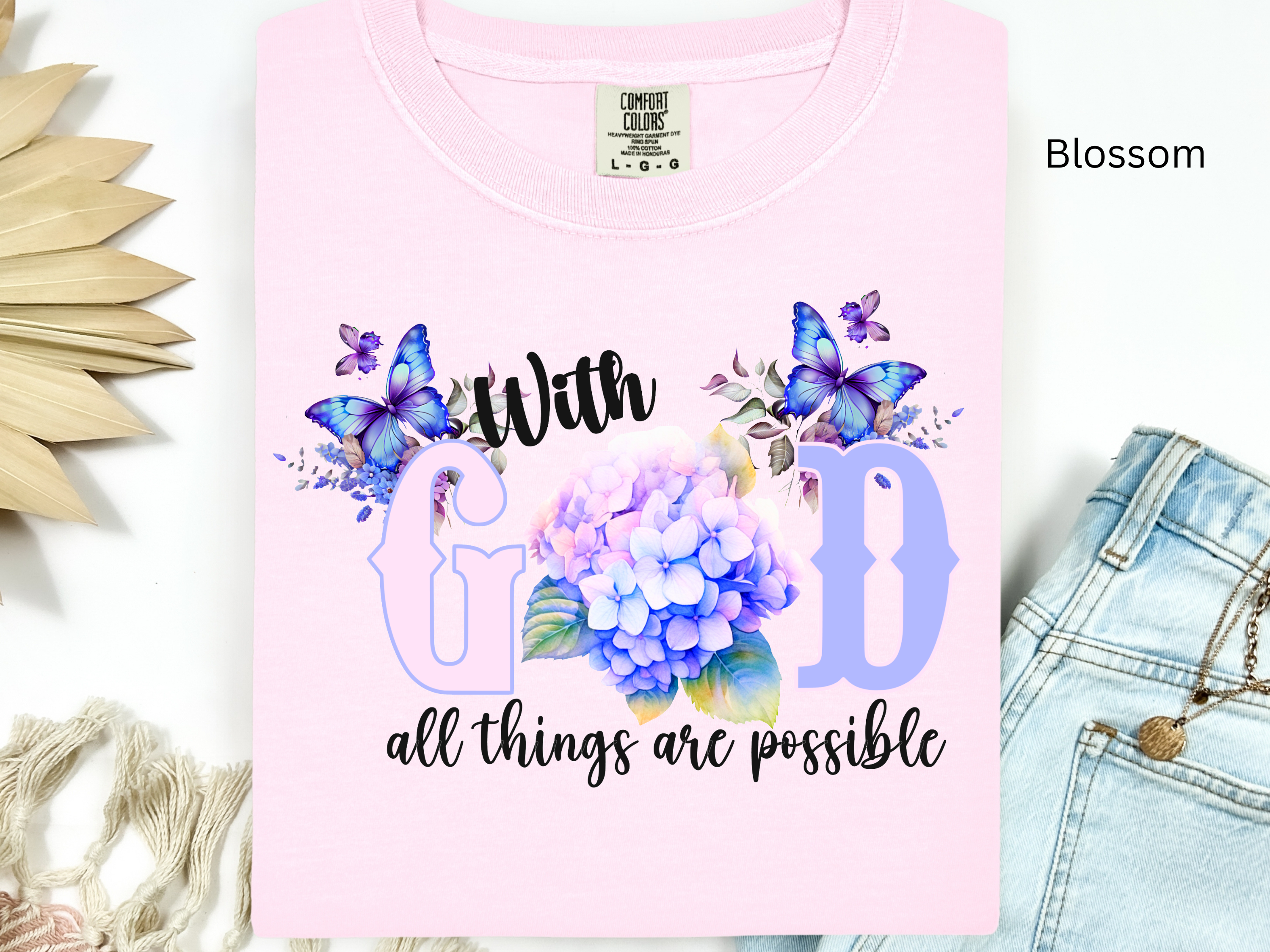 Hydrangea Butterfly Faith T-shirt