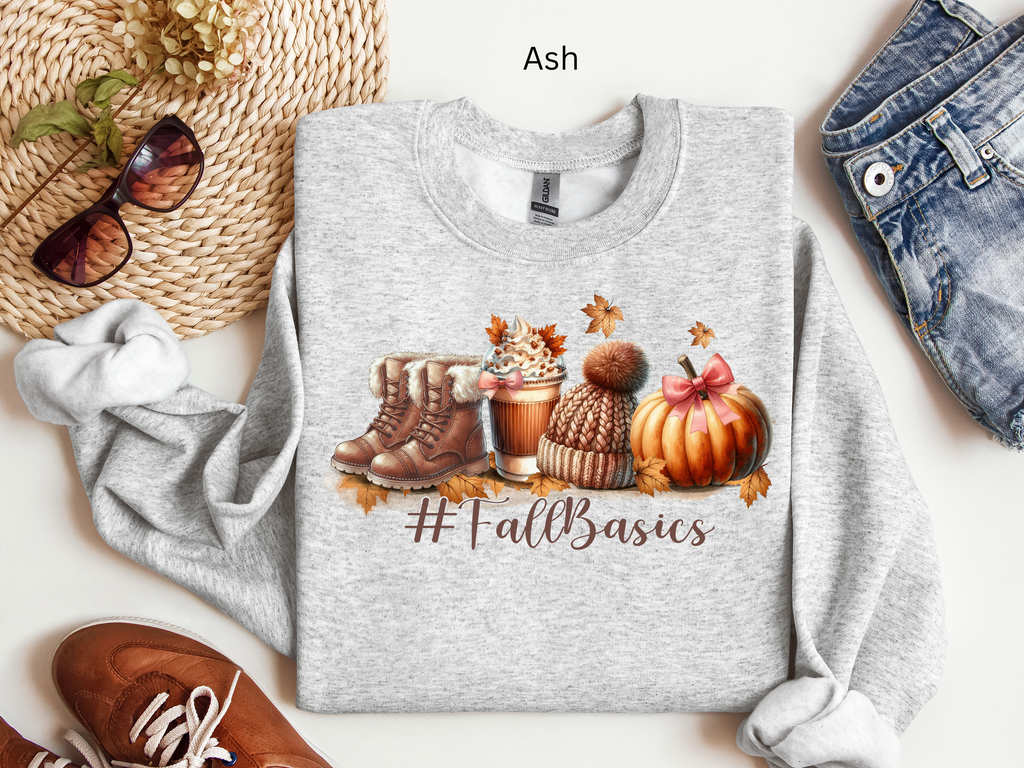 Fall Basics Sweatshirt: Cozy Pumpkin Spice Latte Autumn Sweater