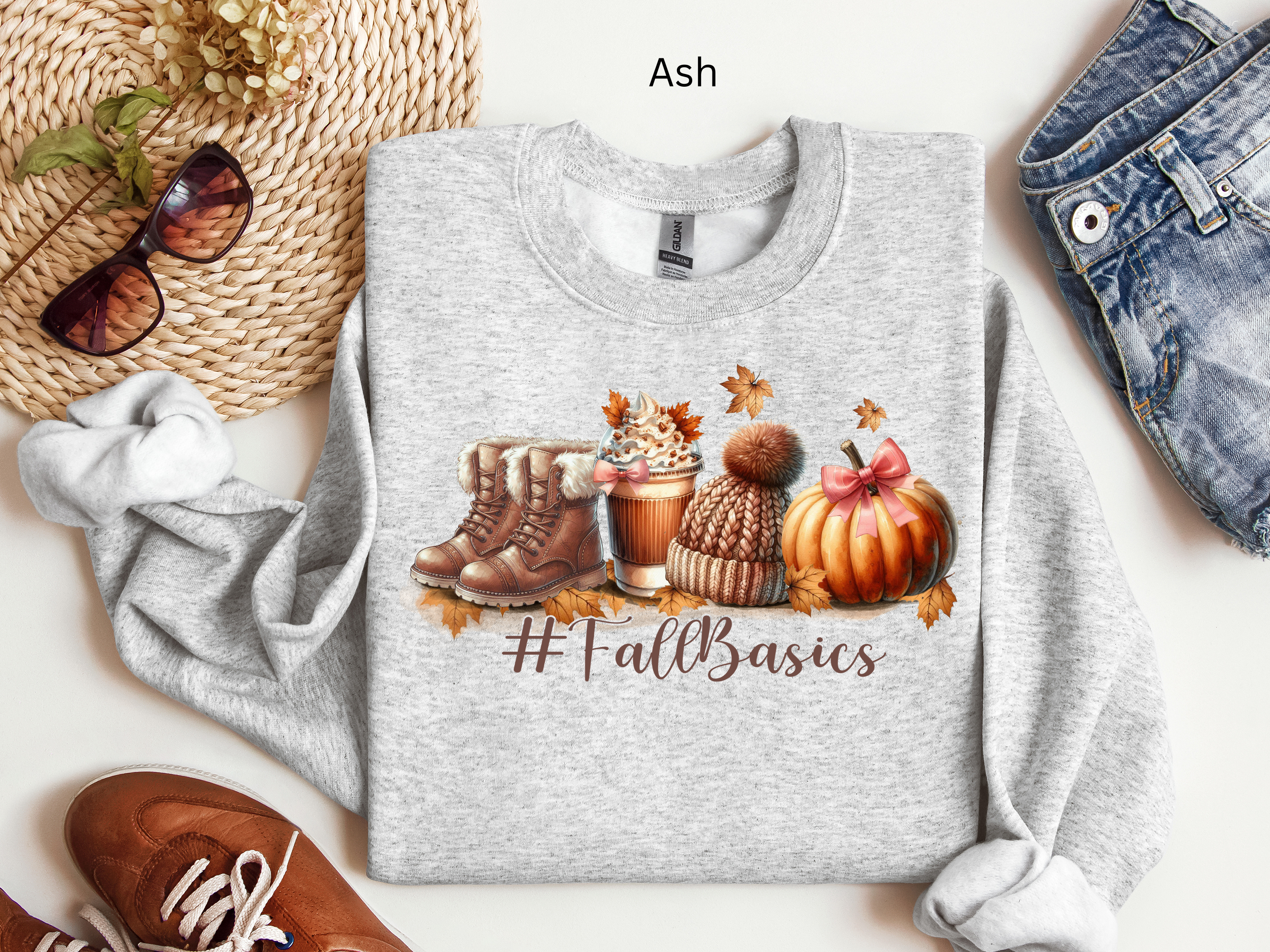 Fall Basics Sweatshirt: Cozy Pumpkin Spice Latte Autumn Sweater