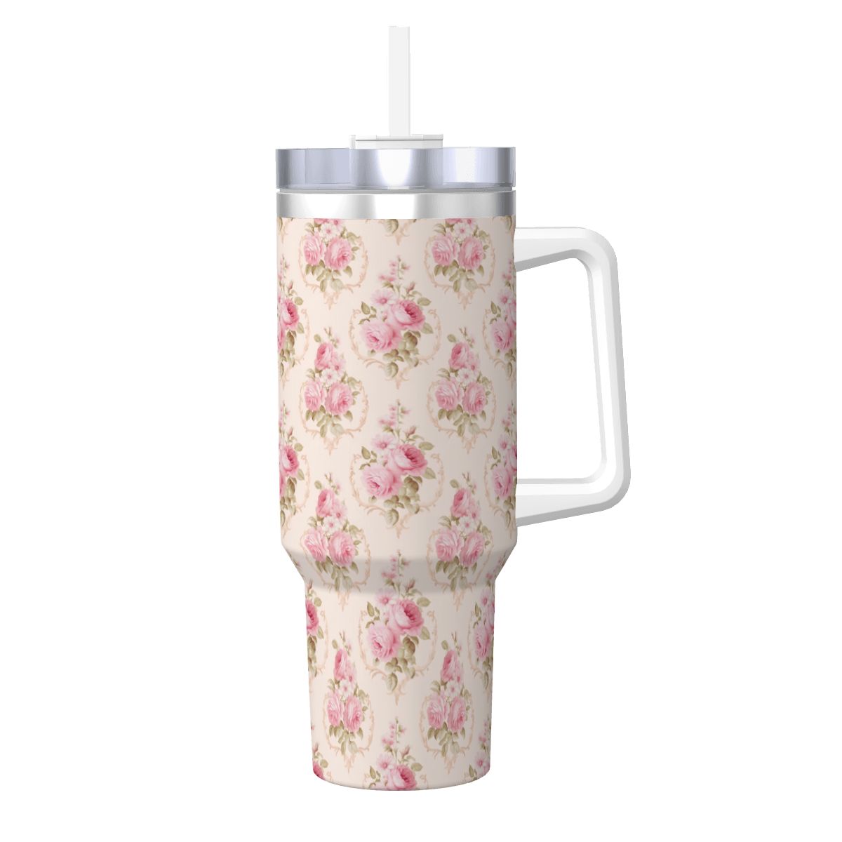 Pink Rose Shabby Shic 40oz Tumbler