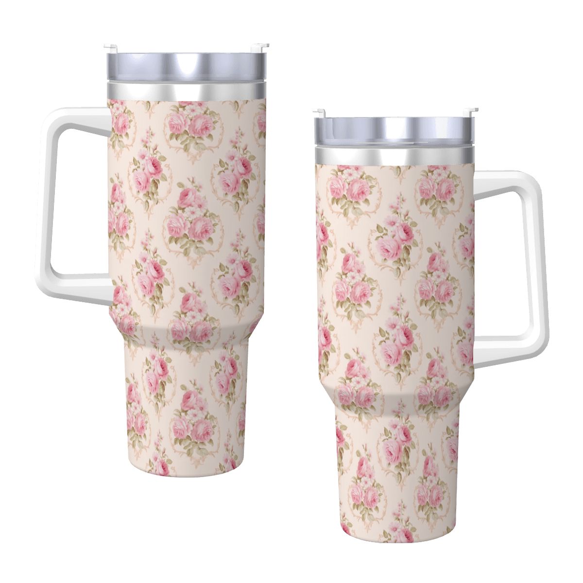 Pink Rose Shabby Shic 40oz Tumbler