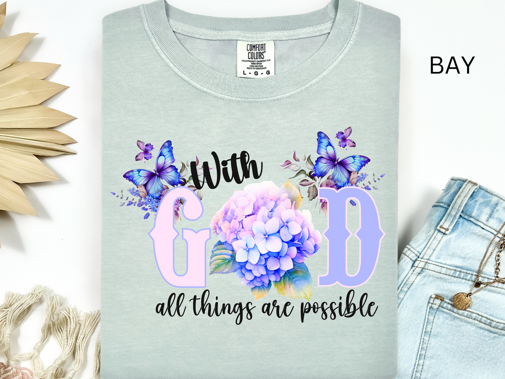 Hydrangea Butterfly Faith T-shirt