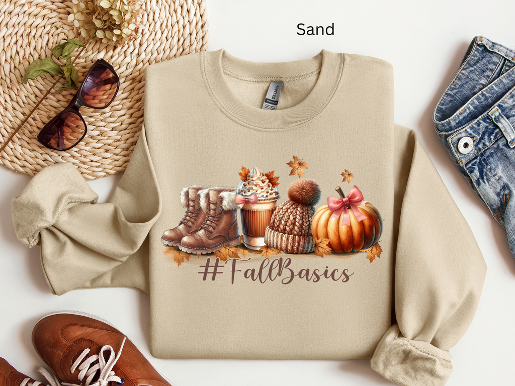 Fall Basics Sweatshirt: Cozy Pumpkin Spice Latte Autumn Sweater