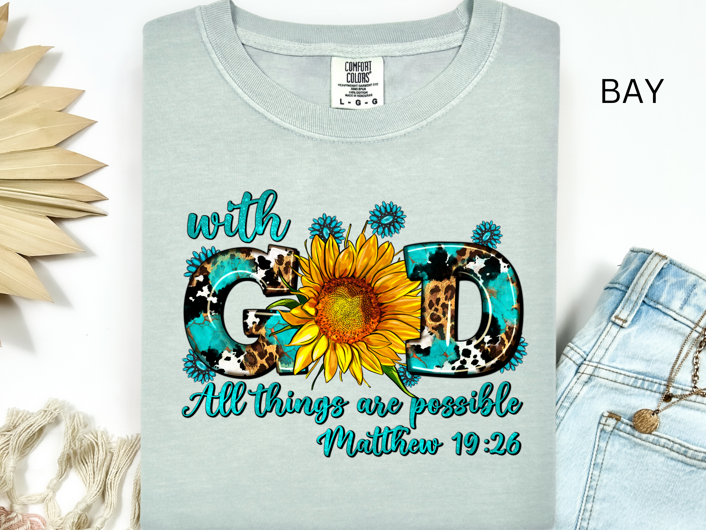 Sunflower Leopard With God All Things Shirt