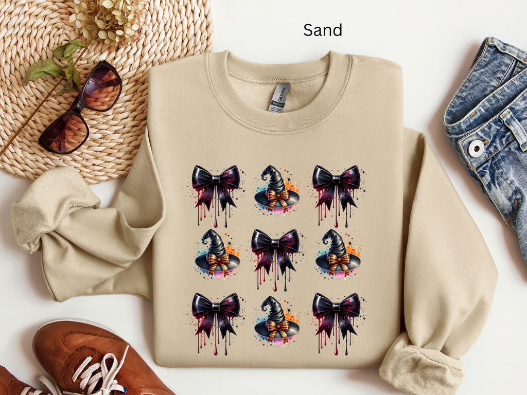 Witch Hat and Dripping Bows Sweatshirt