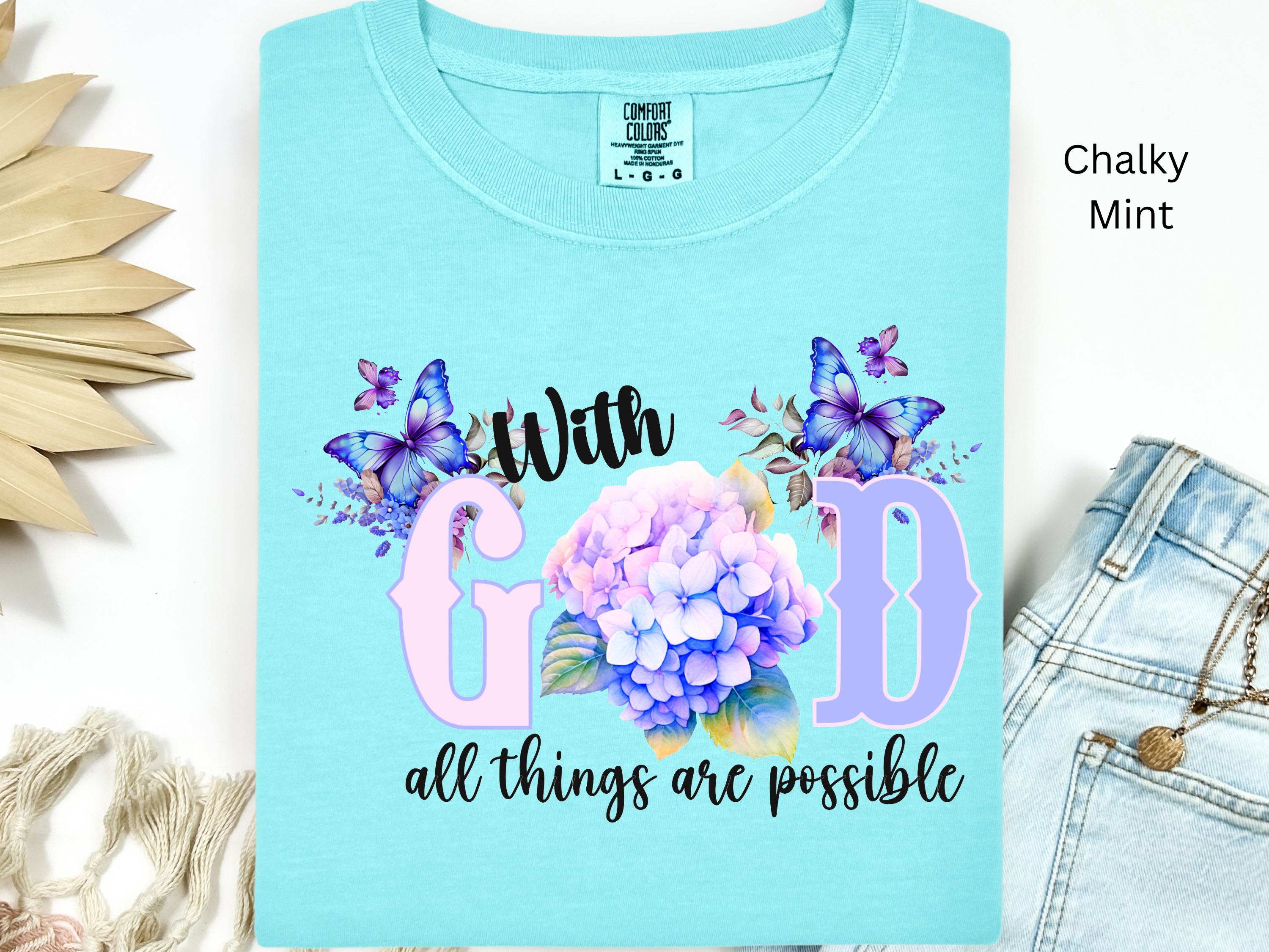 Hydrangea Butterfly Faith T-shirt