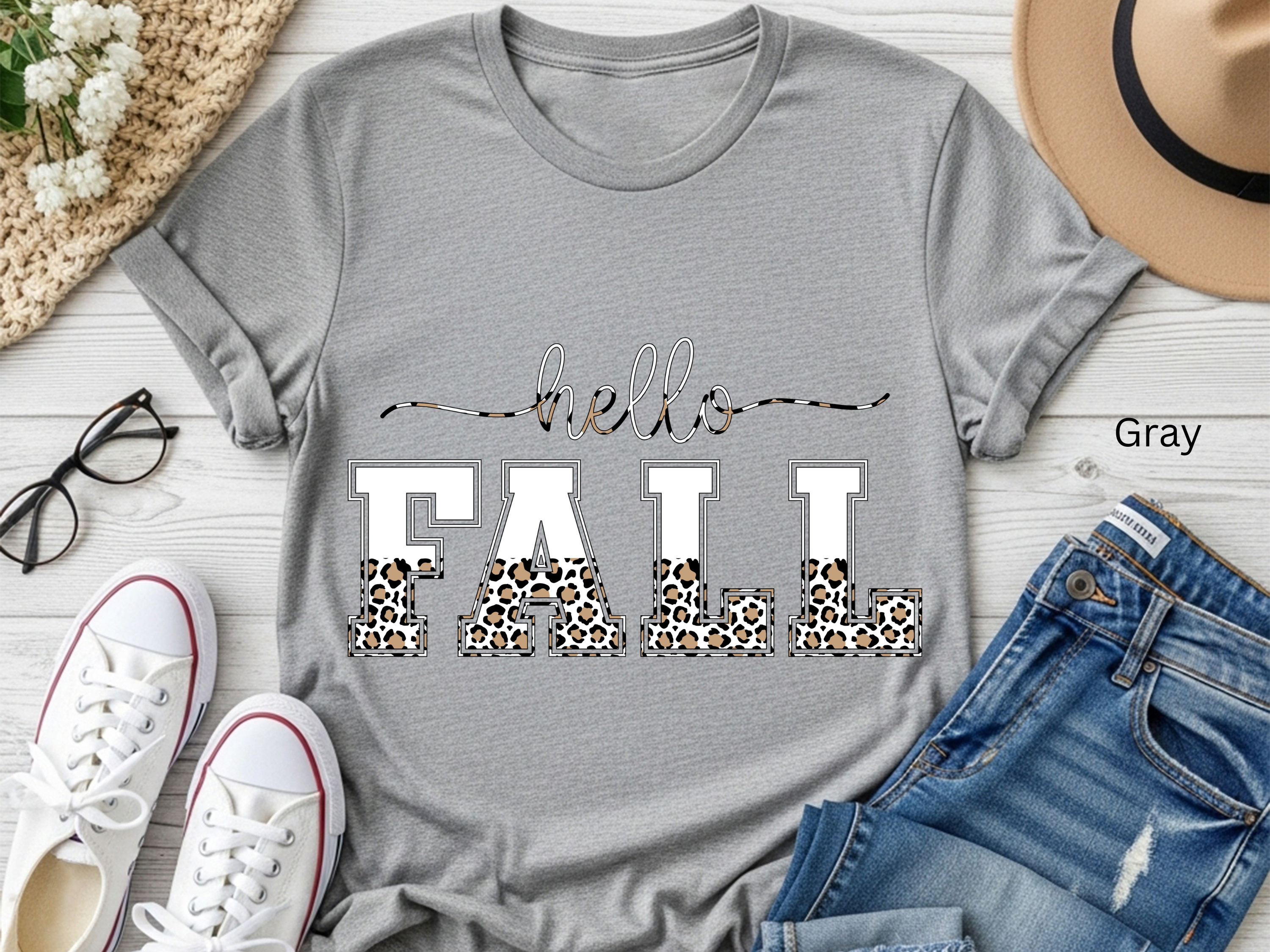 Leopard Fall Vibes T-shirt