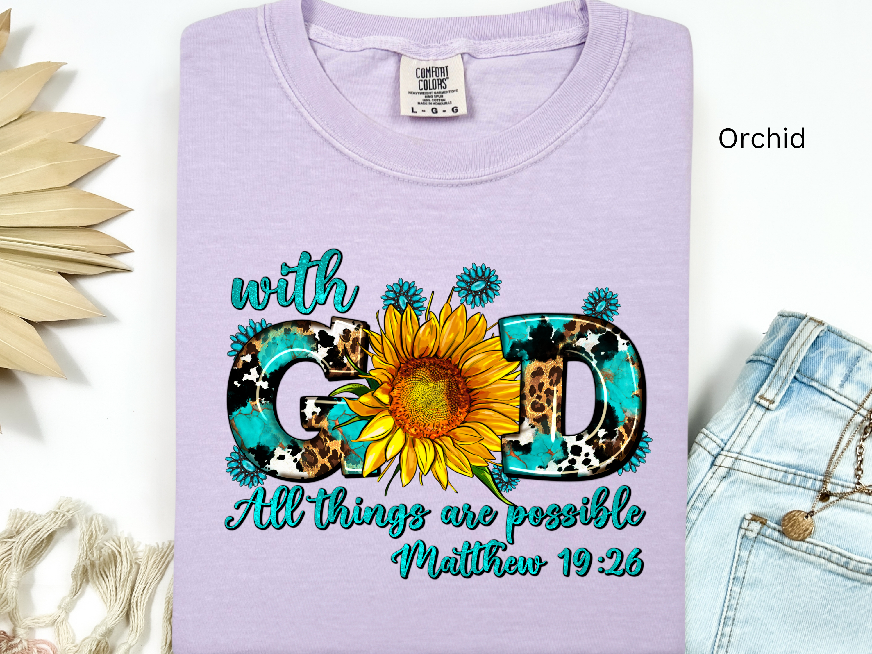 Sunflower Leopard With God All Things Shirt