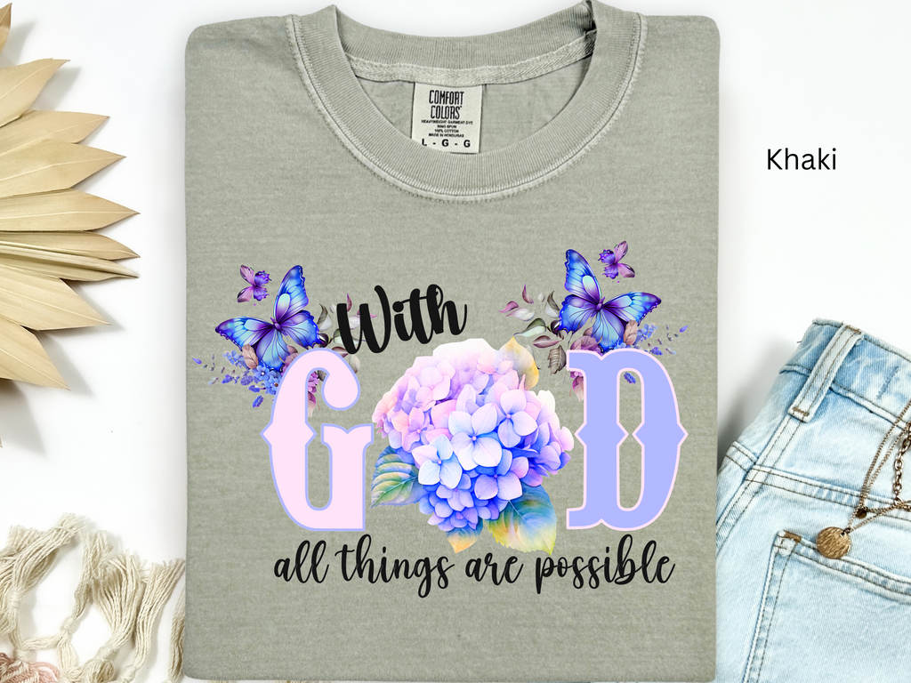 Hydrangea Butterfly Faith T-shirt
