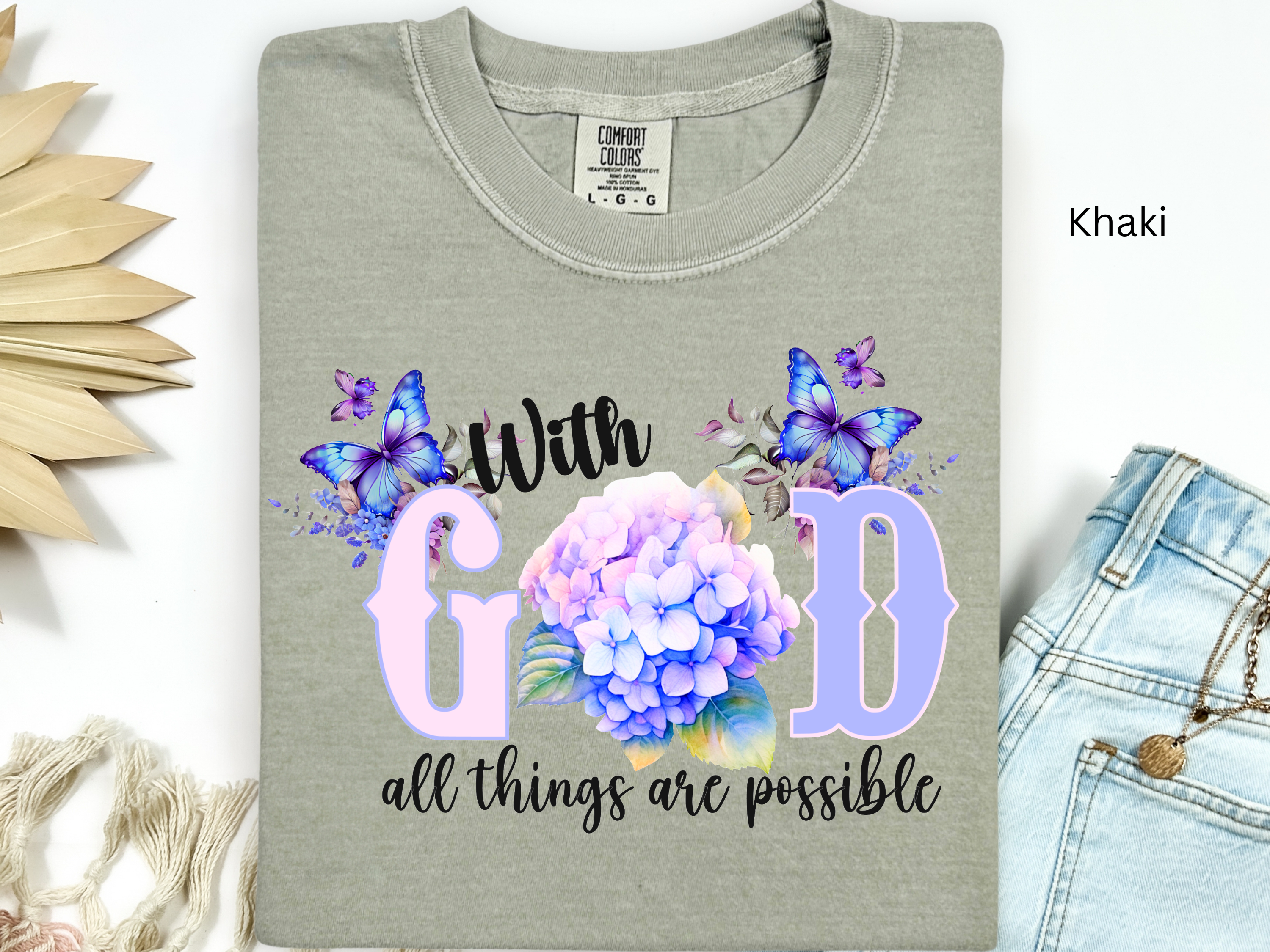 Hydrangea Butterfly Faith T-shirt