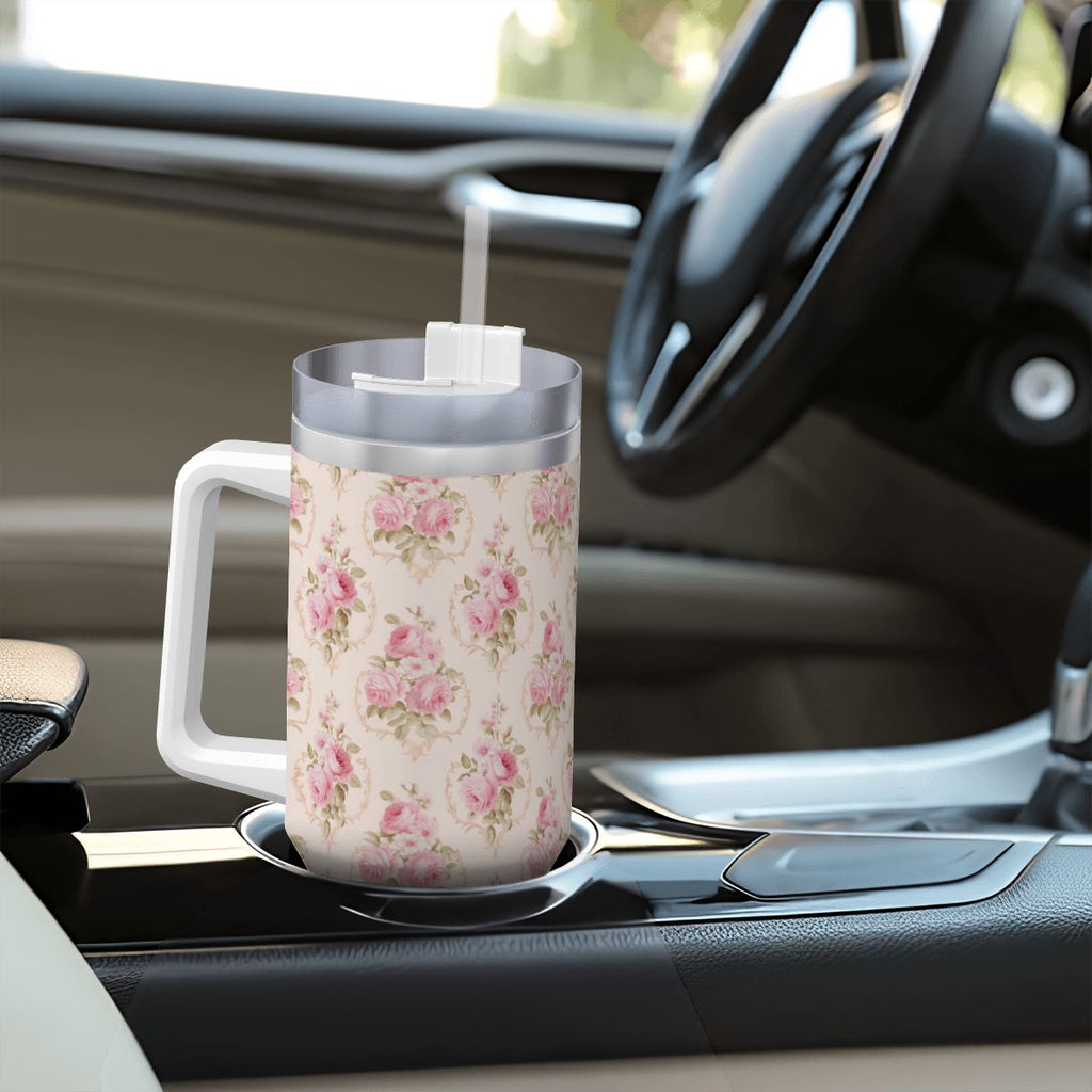 Pink Rose Shabby Shic 40oz Tumbler
