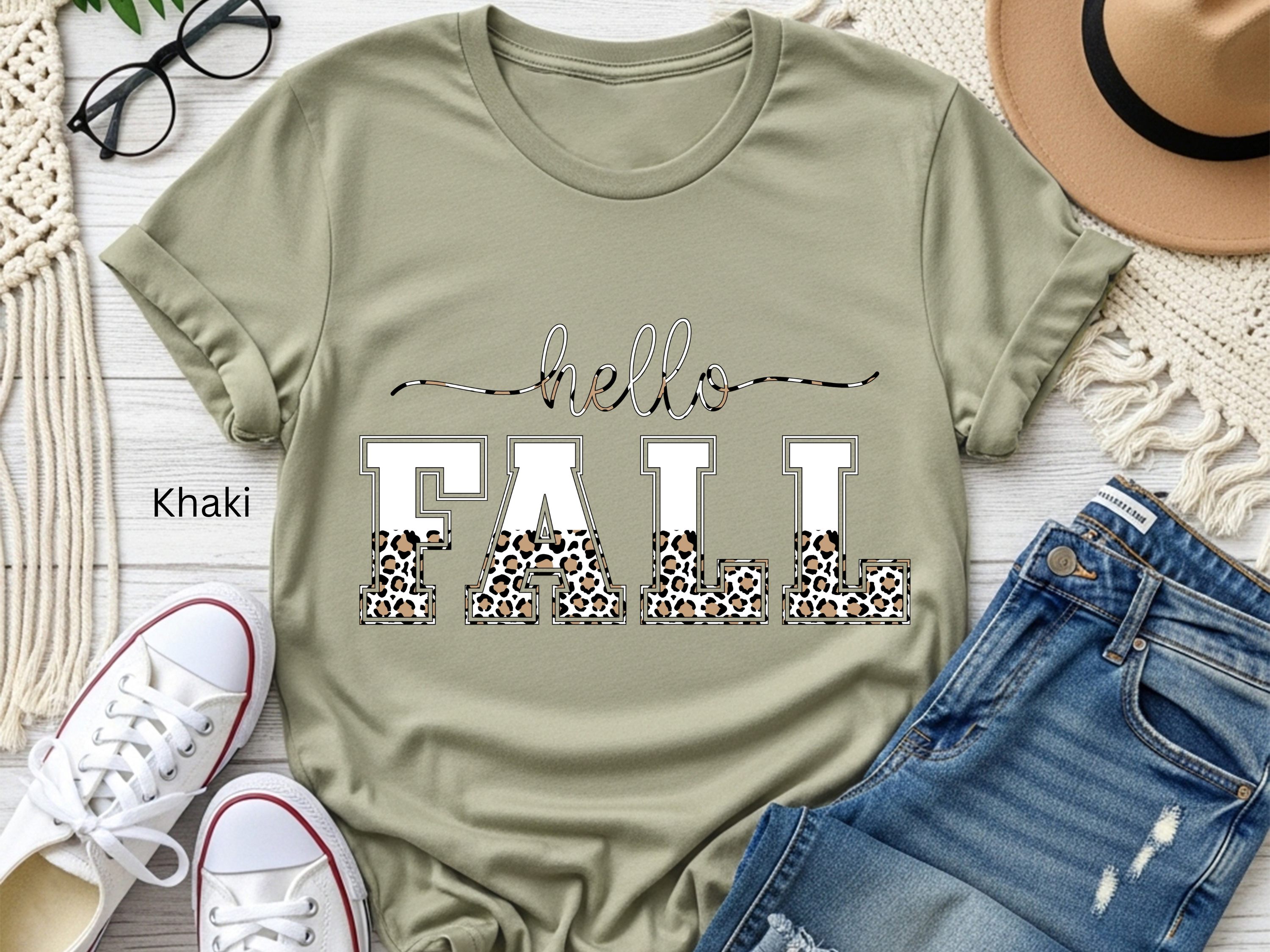 Leopard Fall Vibes T-shirt