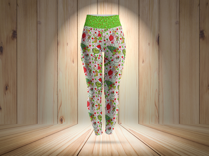 Christmas Whimsical Merry Holiday Leggings for Women