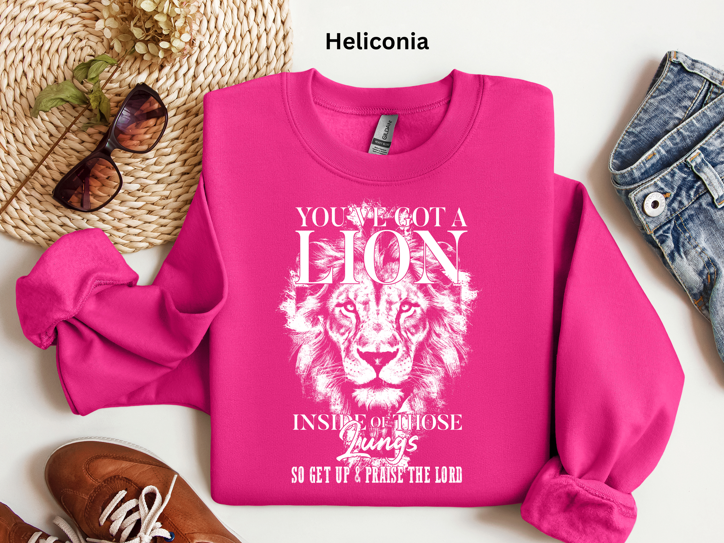 Lion Inside Those Lungs Sweatshirt: Inspirational Faith Top